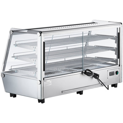 Tủ trưng bày giữ nóng để bàn 3 kệ cửa trượt ServIt HDM-48 122 cm - 120V, 1800W