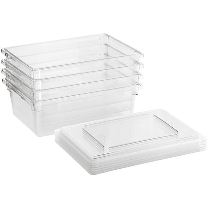 Hộp đựng thực phẩm nhựa polycarbonate trong suốt kèm nắp Cambro Camwear 66 x 46 x 23 cm - Bộ 6 cái