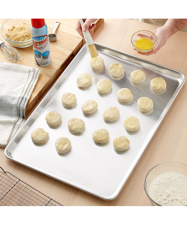 Khay nướng nhôm Baker's Lane full size loại dày viền lõi thép 16 gauge 46 x 66 cm - Thùng 12 cái