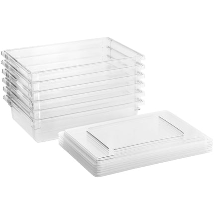 Hộp đựng thực phẩm nhựa polycarbonate trong suốt kèm nắp Cambro Camwear 66 x 46 x 15 cm - Bộ 6 cái