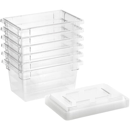 Hộp đựng thực phẩm nhựa polycarbonate trong suốt kèm nắp Cambro Camwear 46 x 30 x 23 cm - Bộ 6 cái