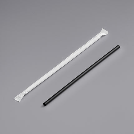 Ống hút jumbo bọc riêng đen Choice 19,7 cm - Hộp 500 cái