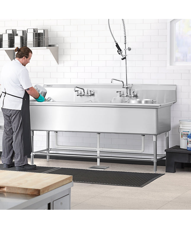 Bồn rửa thương mại 3 ngăn Regency Spec Line 206 cm