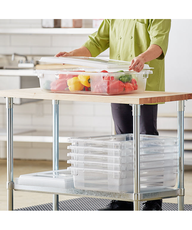 Hộp đựng thực phẩm nhựa polycarbonate trong suốt kèm nắp Vigor 66 x 46 x 15 cm - Gói 6 bộ