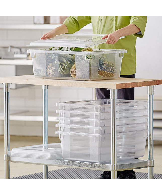 Hộp đựng thực phẩm nhựa polycarbonate trong suốt kèm nắp Vigor 66 x 46 x 23 cm - Gói 6 bộ