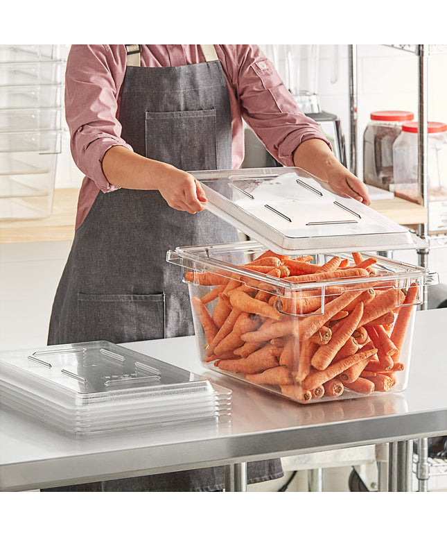 Hộp đựng thực phẩm nhựa polycarbonate trong suốt kèm nắp Cambro Camwear 46 x 30 x 23 cm - Bộ 6 cái