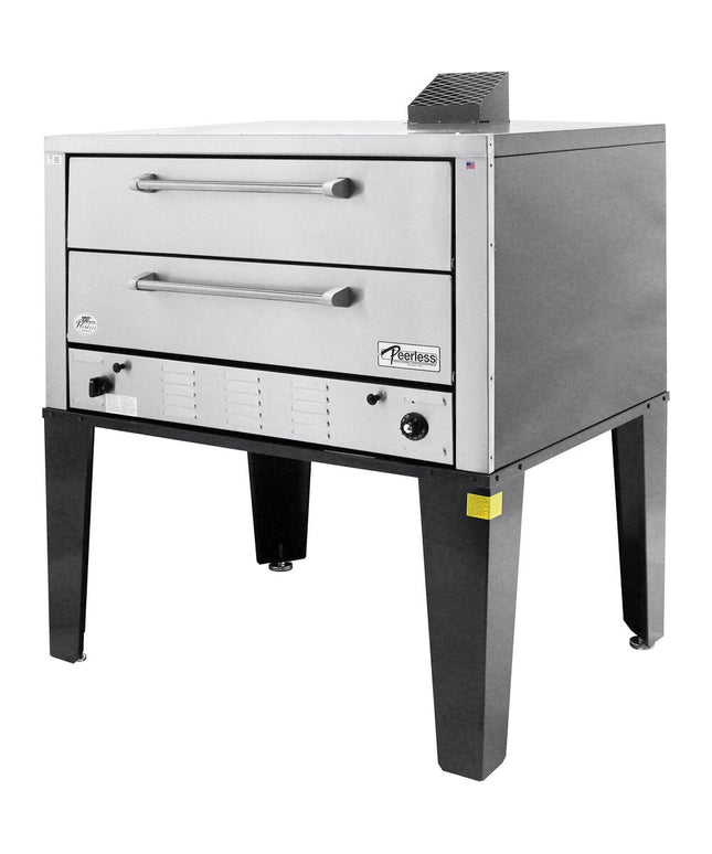 Lò nướng pizza hai tầng gas tự nhiên Peerless CW61P NAT với đá pizza 2,5 cm - 60.000 BTU