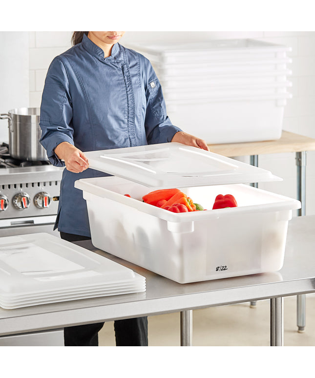 Hộp đựng thực phẩm nhựa polyethylene kèm nắp Vigor 66 x 46 x 23 cm màu trắng - Gói 6 bộ
