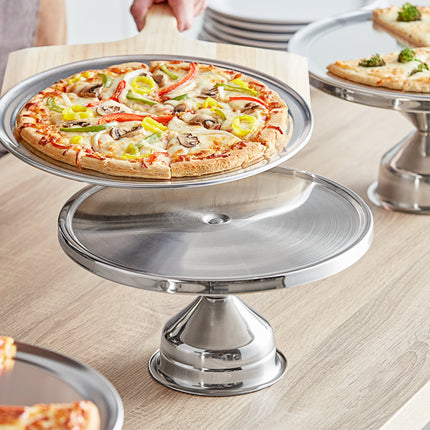 Đế trưng bày bánh / pizza inox Choice 33 cm bề mặt gương