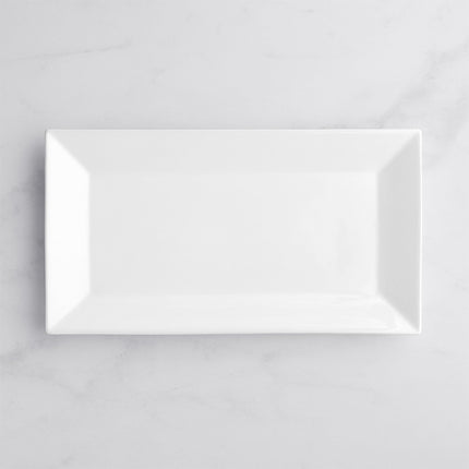 Đĩa dài sứ Acopa 37 x 21 cm màu trắng sáng chữ nhật - Thùng 12 cái