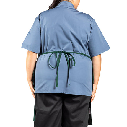 Tạp dề yếm vải twill poly-cotton có thể tùy chỉnh Uncommon Chef 3004 xanh lá đậm, 3 túi