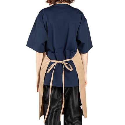 Tạp dề yếm vải twill poly-cotton có thể tùy chỉnh Uncommon Chef 3004 kaki, 3 túi
