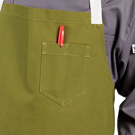 Tạp dề yếm canvas cotton màu xanh lá Uncommon Chef 3115 86,4 x 91,4 cm