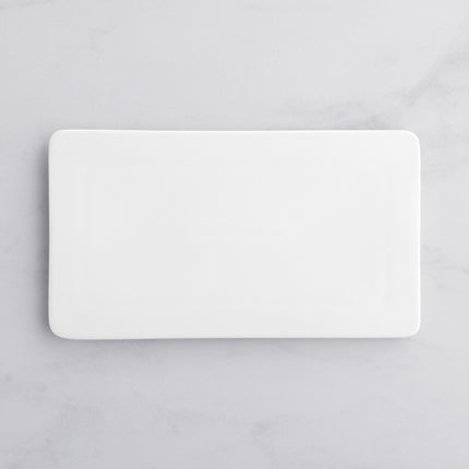 Đĩa phẳng sứ chữ nhật trắng sáng Acopa 25 x 15 cm - Thùng 12 cái