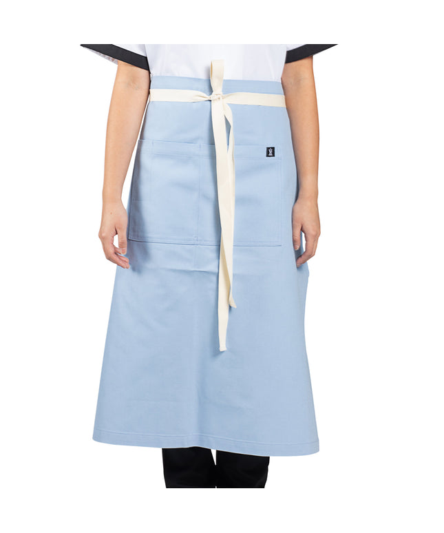 Tạp dề bistro canvas cotton màu xanh dương Uncommon Chef 3119 83,8 x 78,7 cm