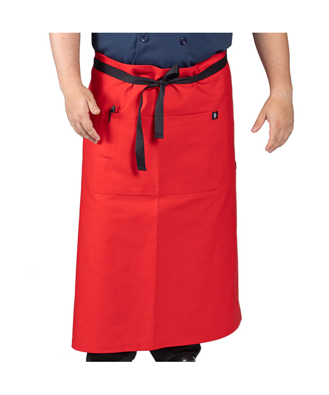 Tạp dề bistro canvas cotton màu đỏ Uncommon Chef 3120 83,8 x 78,7 cm