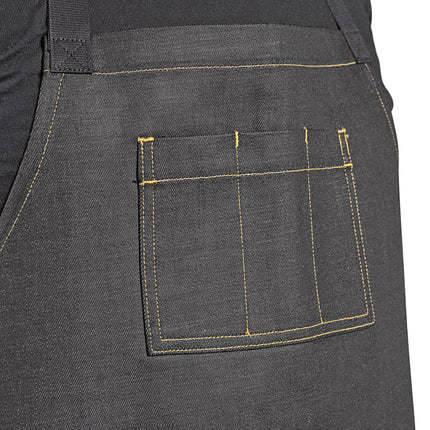Tạp dề yếm denim cotton màu đen Uncommon Chef 3122 86,4 x 78,7 cm
