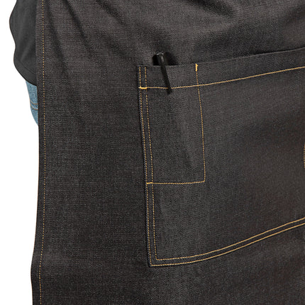 Tạp dề bistro denim cotton màu đen Uncommon Chef 3126 83,8 x 78,7 cm