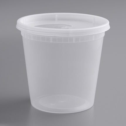 Choice Bộ Hộp Đựng Deli Nhựa Trong Mờ Siêu Bền 24 oz Kèm Nắp 240 Cái/Thùng