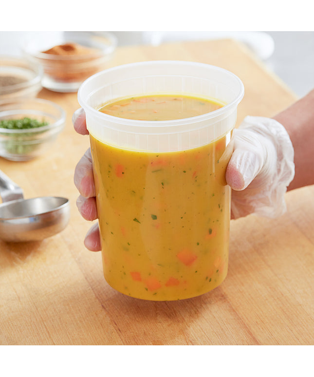 Hộp Đựng Thực Phẩm Nhựa Choice Heavy-Duty 32 oz Trong Mờ Dùng Được Lò Vi Sóng - Thùng 480 Cái