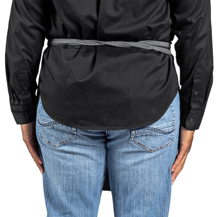 Tạp dề nửa thân vải denim có thể tùy chỉnh Uncommon Chef 3129 Black Cat Ardor, dây viền đen và 3 túi