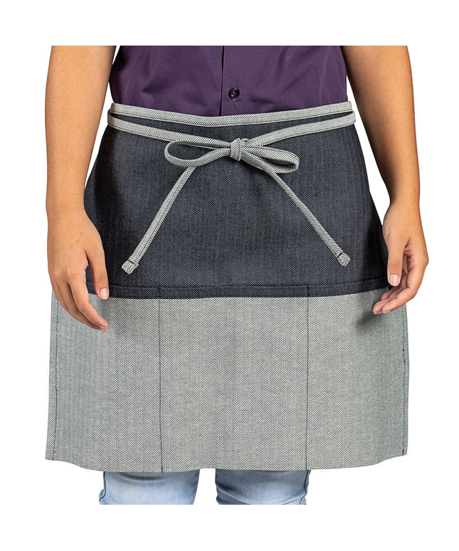Tạp dề thắt lưng denim cotton hai tông màu màu xám Uncommon Chef 3129 45,7 x 55,9 cm