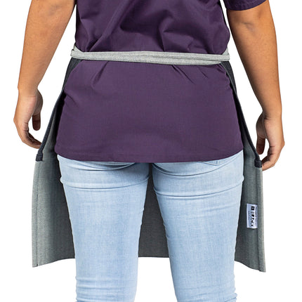 Tạp dề thắt lưng denim cotton hai tông màu màu xám Uncommon Chef 3129 45,7 x 55,9 cm