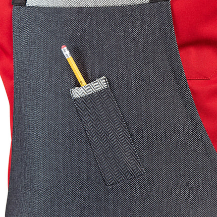 Tạp dề yếm denim cotton màu xám Uncommon Chef 3128 86,4 x 58,4 cm