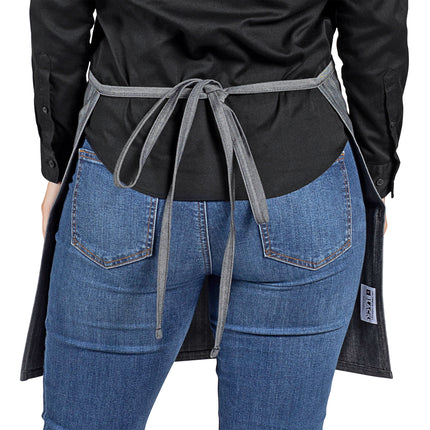 Tạp dề thắt lưng denim cotton màu xám Uncommon Chef 3130 45,7 x 57,1 cm