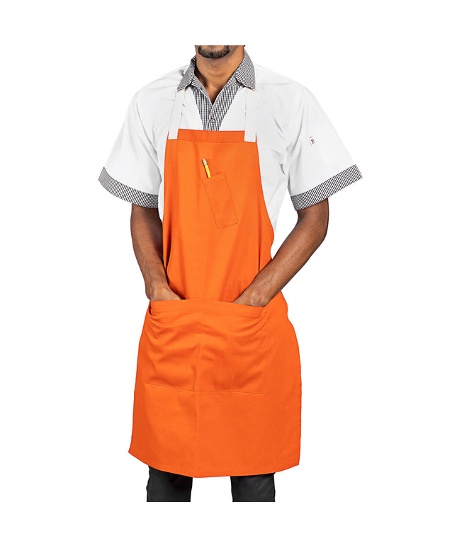 Tạp dề yếm poly-cotton màu cam Uncommon Chef 3127 86,4 x 58,4 cm