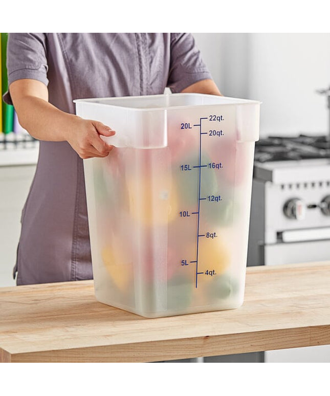 Hộp đựng thực phẩm nhựa PP vuông trong mờ Choice 20,8 lít