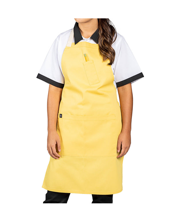 Tạp dề yếm poly-cotton màu vàng đồng Uncommon Chef 3127 86,4 x 58,4 cm