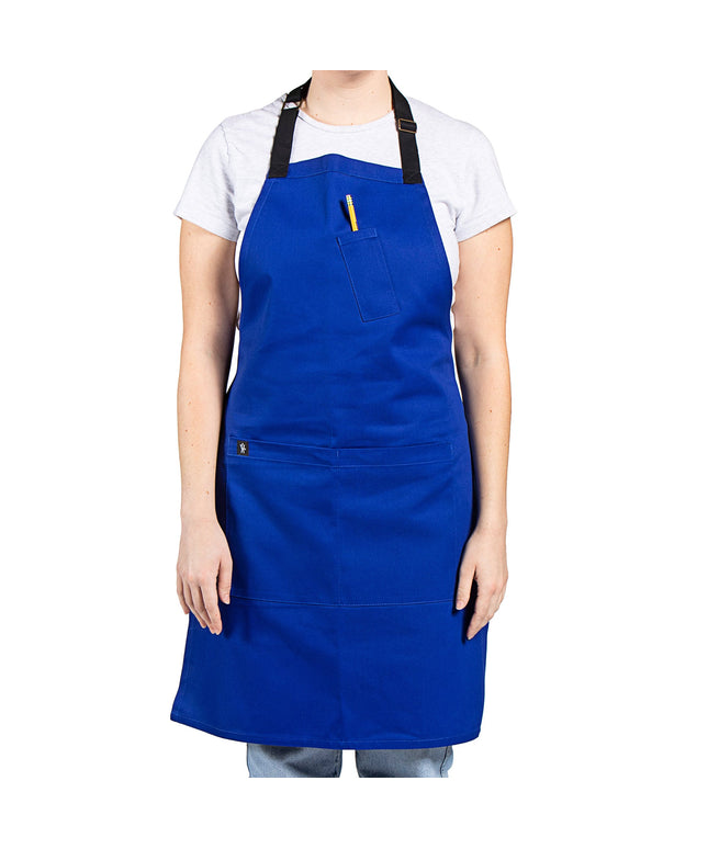 Tạp dề yếm poly-cotton màu xanh dương Uncommon Chef 3128 86,4 x 58,4 cm