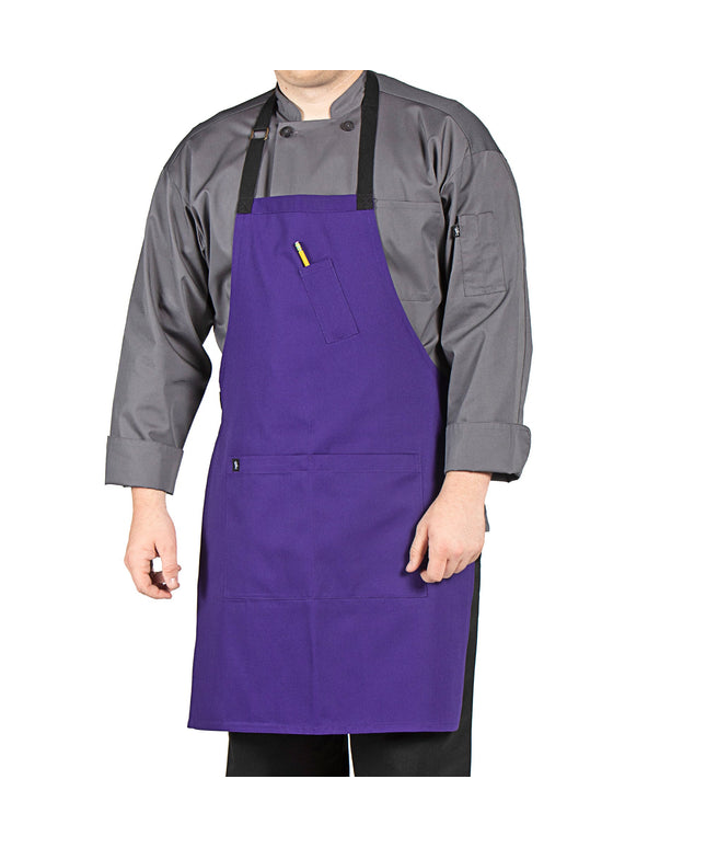Tạp dề yếm poly-cotton màu tím Uncommon Chef 3128 86,4 x 58,4 cm