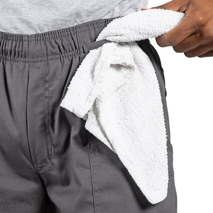 Quần bếp Uncommon Chef 4102 unisex Slate xám tùy chỉnh Grunge Cargo quần bếp - L
