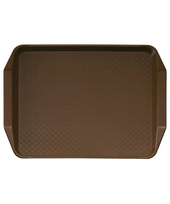 (24 pieces) CAMBRO | Fast Food Tray – Rectangular – Raised Edge with Handles – 430×300 mm – Brown
