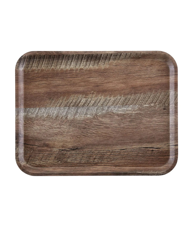 (24 pieces) CAMBRO | MADEIRA - Laminated tray - rectangular - 330x430mm - wood look - dark oak