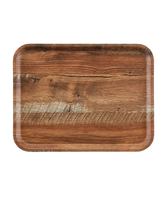 (24 pieces) CAMBRO | MADEIRA - Laminated tray - rectangular - 330x430mm - wood look - brown oak
