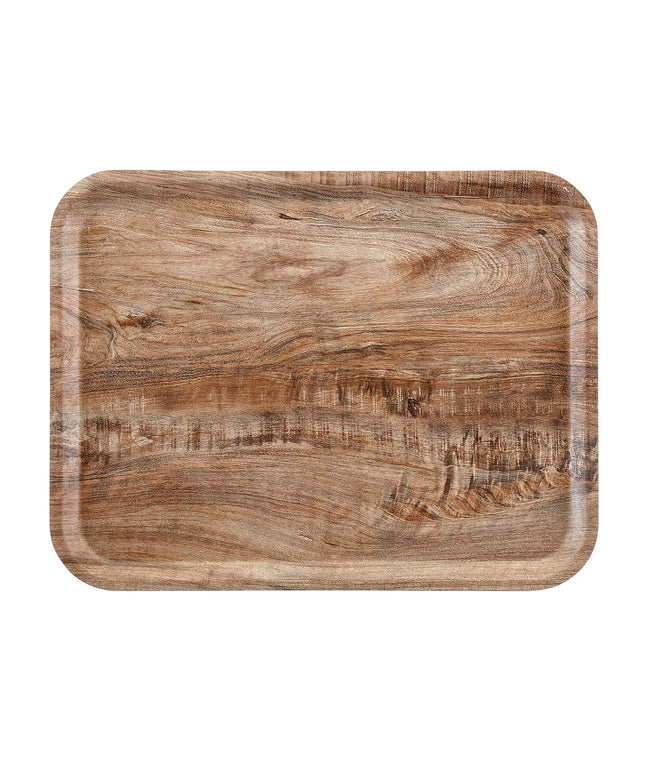(24 pieces) CAMBRO | MADEIRA - Laminated tray - rectangular - 330x430mm - wood look - light olive