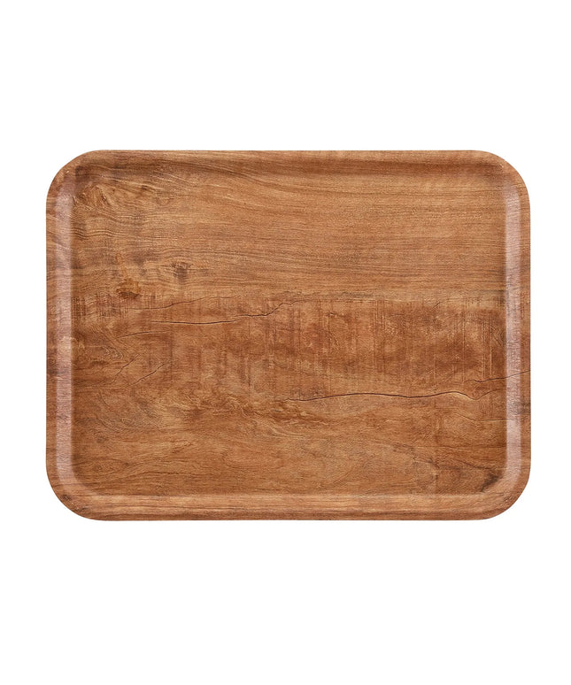 (24 pieces) CAMBRO | MADEIRA - Laminated tray - rectangular - 330x430mm - wood look - brown olive