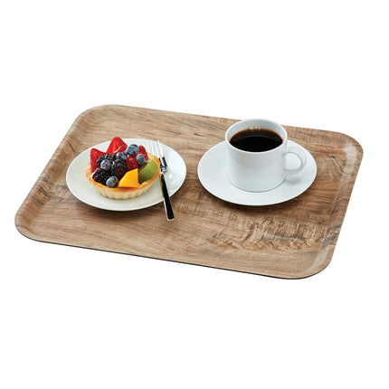 (24 pieces) CAMBRO | MADEIRA - Laminated tray - rectangular - 330x430mm - wood look - light olive