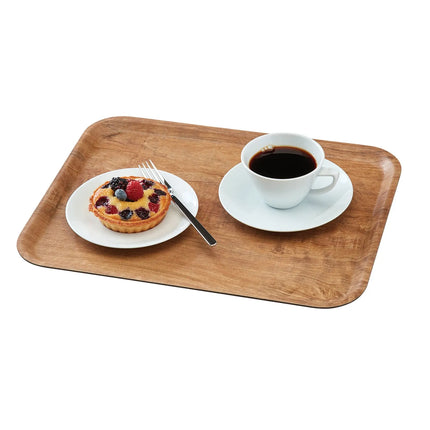(24 pieces) CAMBRO | MADEIRA - Laminated tray - rectangular - 330x430mm - wood look - brown olive