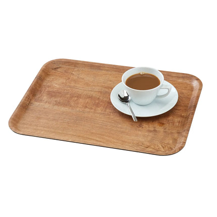 (24 pieces) CAMBRO | MADEIRA - Laminated tray - rectangular - 330x430mm - wood look - brown olive