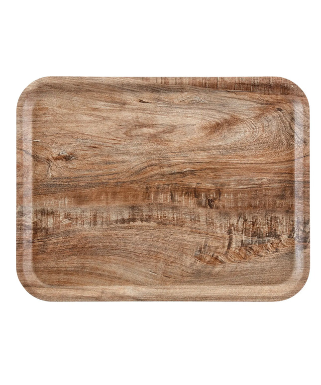 (24 pieces) CAMBRO | MADEIRA - Laminated tray - rectangular - 360x460mm - wood look - light olive
