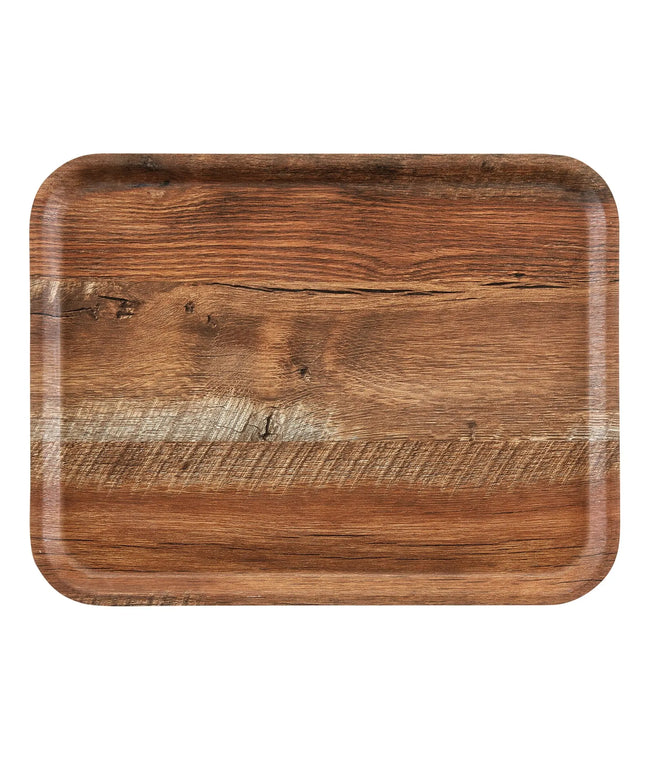 (24 pieces) CAMBRO | MADEIRA - Laminated tray - rectangular - 360x460mm - wood look - brown oak