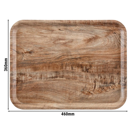 (24 pieces) CAMBRO | MADEIRA - Laminated tray - rectangular - 360x460mm - wood look - light olive