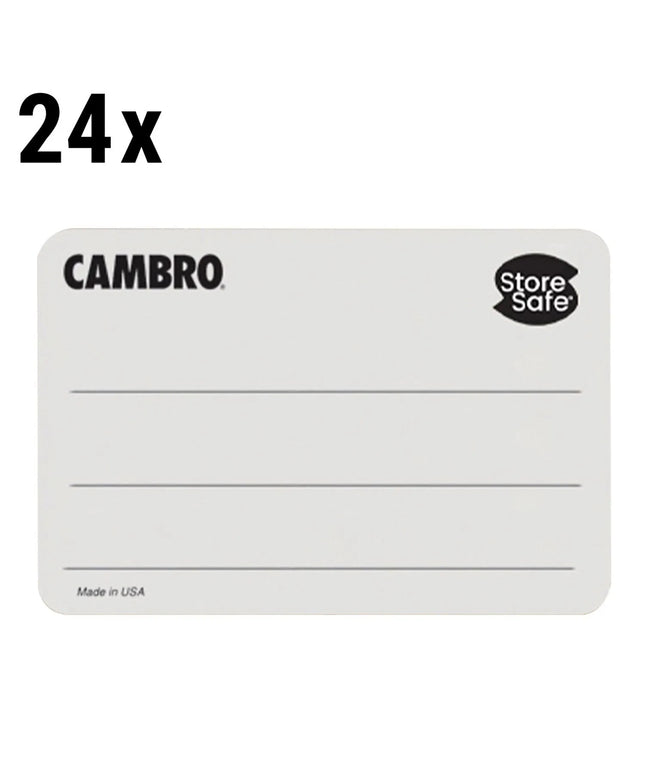 (24 rolls) CAMBRO | StoreSafe® Dissolvable Food Rotation Labels – 250 labels/roll – -40°C to 93°C – Blank (unprinted) labels