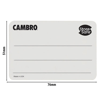 (24 rolls) CAMBRO | StoreSafe® Dissolvable Food Rotation Labels – 250 labels/roll – -40°C to 93°C – Blank (unprinted) labels