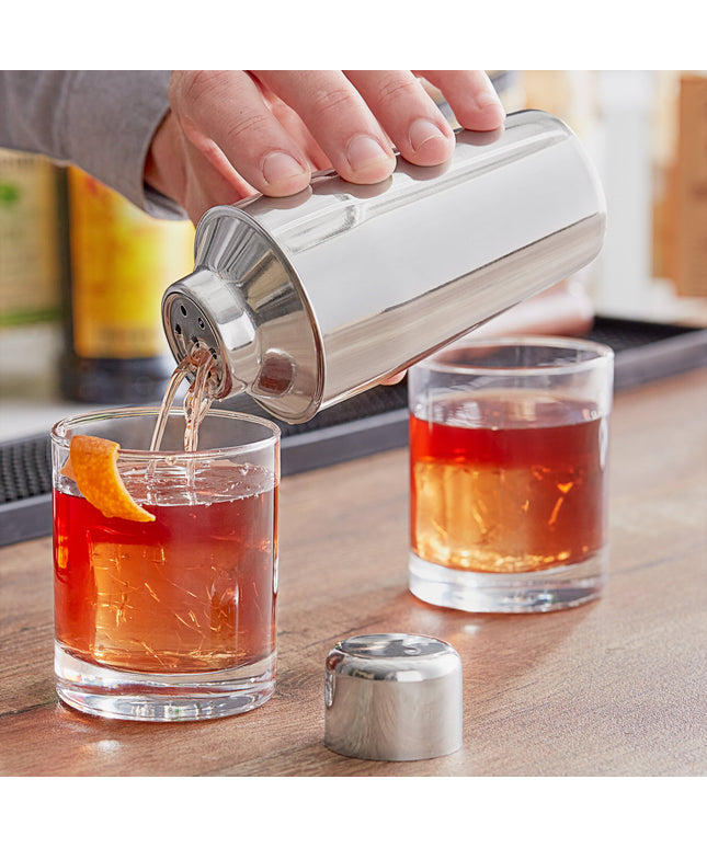 Bình lắc cocktail cobbler 3 mảnh thép không gỉ Acopa 237 ml