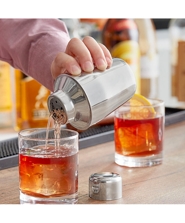 Bình lắc cocktail cobbler 3 mảnh thép không gỉ Acopa 177 ml